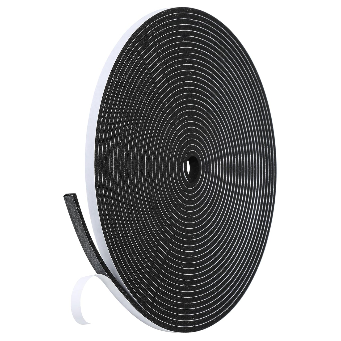 Fowong Foam Weather Strip – Intentional Living Draft Stopper in White or Black, 16ft No-Tool Door and Window Seal