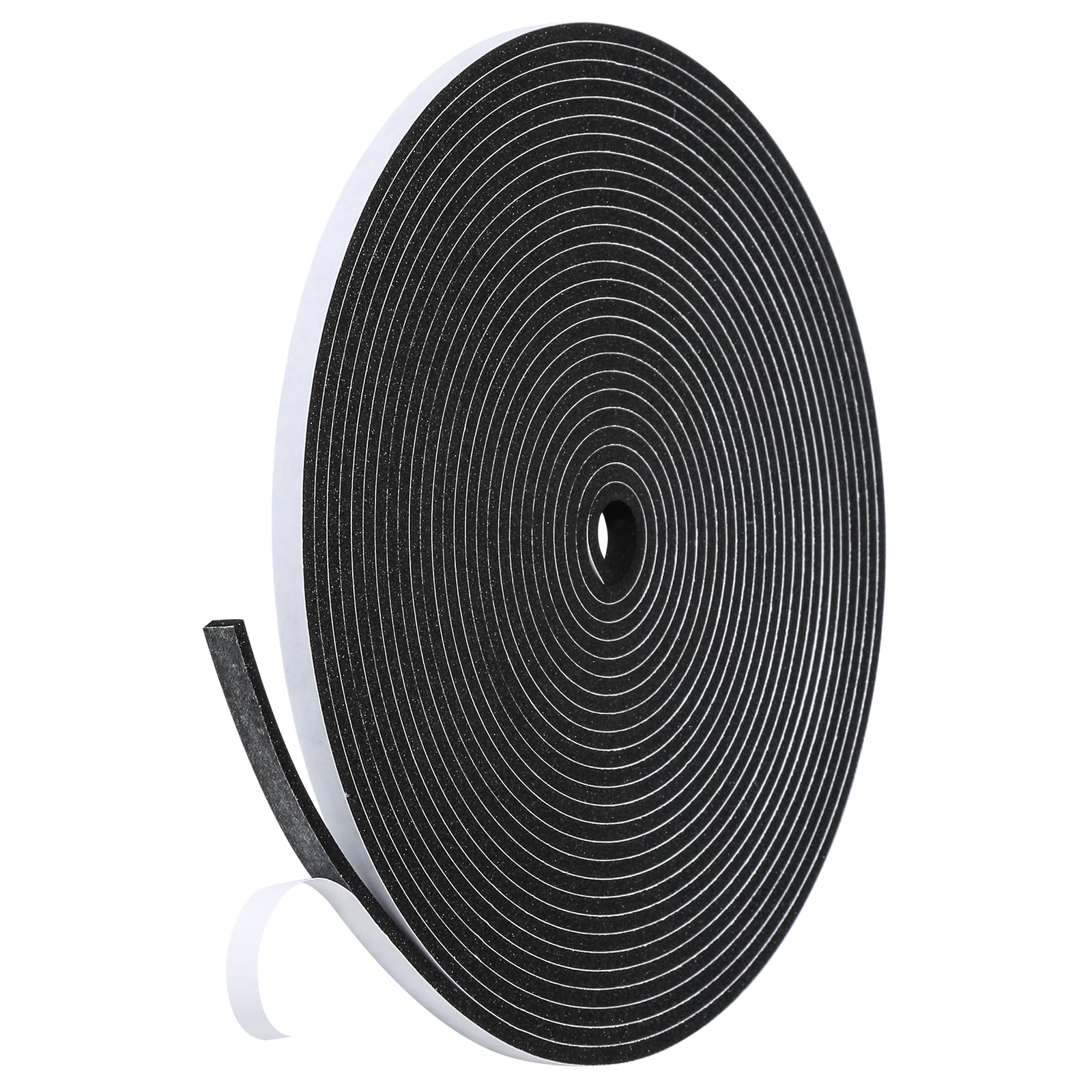 Fowong Foam Weather Strip – Intentional Living Draft Stopper in White or Black, 16ft No-Tool Door and Window Seal