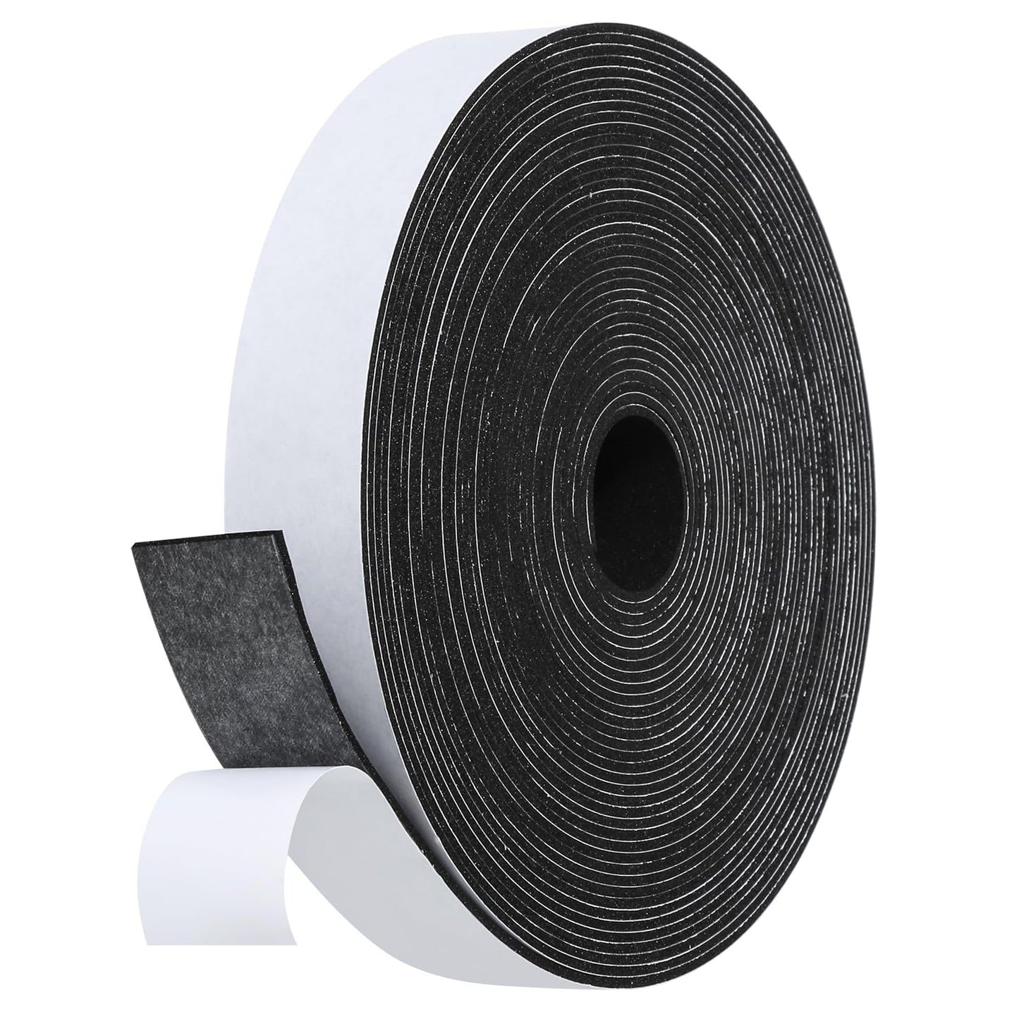 Fowong Foam Weather Strip – Intentional Living Draft Stopper in White or Black, 16ft No-Tool Door and Window Seal