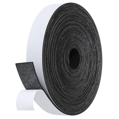 Fowong Foam Weather Strip – Intentional Living Draft Stopper in White or Black, 16ft No-Tool Door and Window Seal