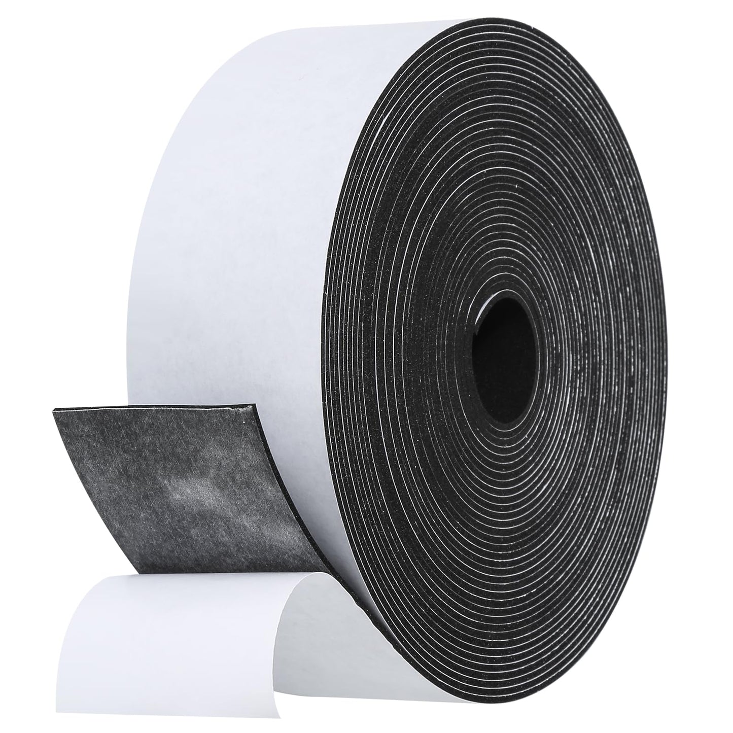 Fowong Foam Weather Strip – Intentional Living Draft Stopper in White or Black, 16ft No-Tool Door and Window Seal