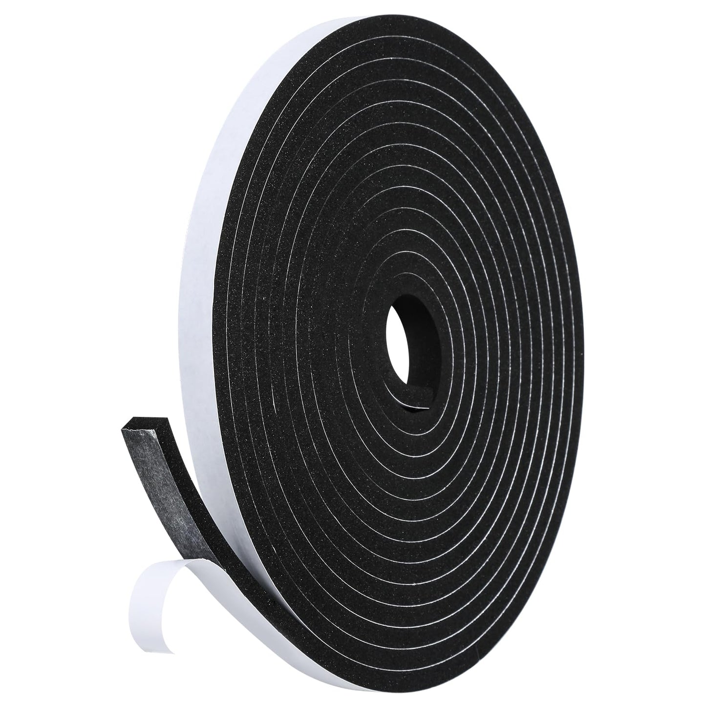 Fowong Foam Weather Strip – Intentional Living Draft Stopper in White or Black, 16ft No-Tool Door and Window Seal