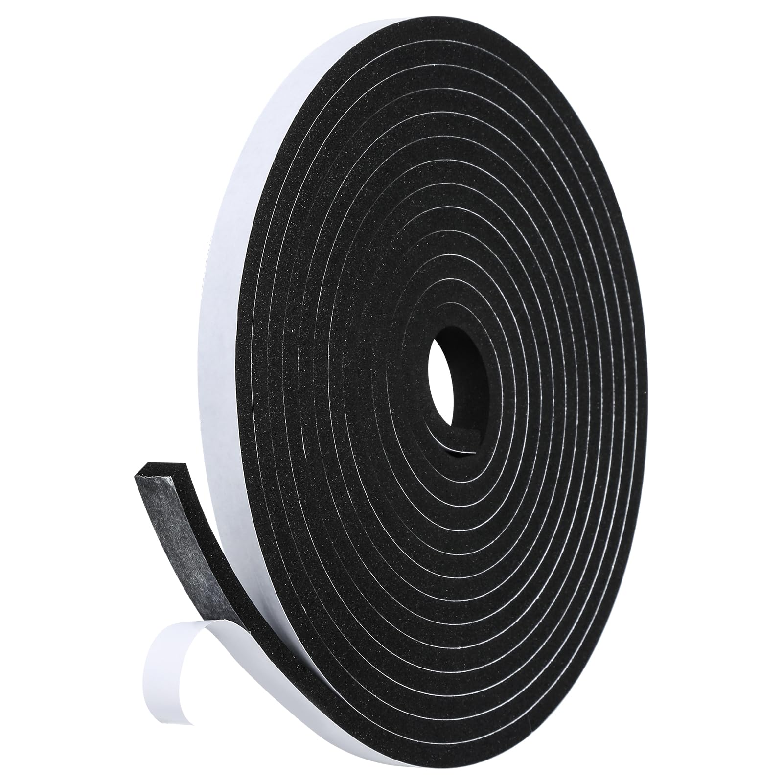 Fowong Foam Weather Strip – Intentional Living Draft Stopper in White or Black, 16ft No-Tool Door and Window Seal