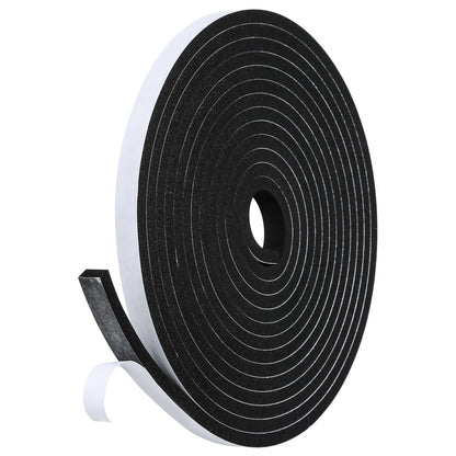 Fowong Foam Weather Strip – Intentional Living Draft Stopper in White or Black, 16ft No-Tool Door and Window Seal