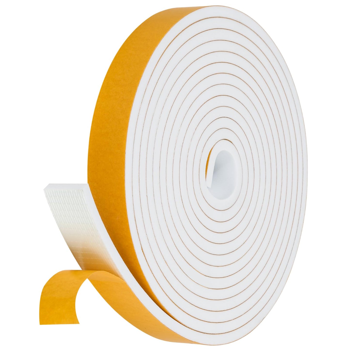 Fowong Foam Weather Strip – Intentional Living Draft Stopper in White or Black, 16ft No-Tool Door and Window Seal