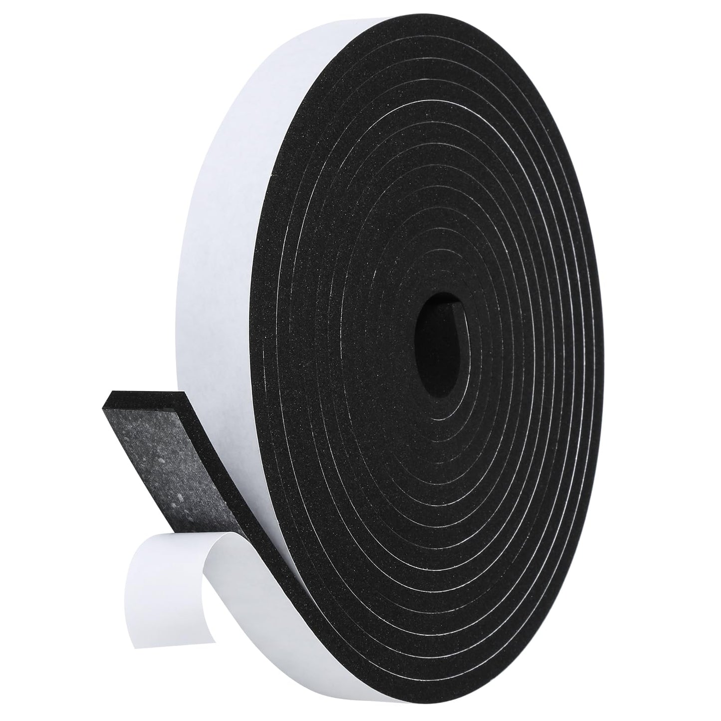 Fowong Foam Weather Strip – Intentional Living Draft Stopper in White or Black, 16ft No-Tool Door and Window Seal