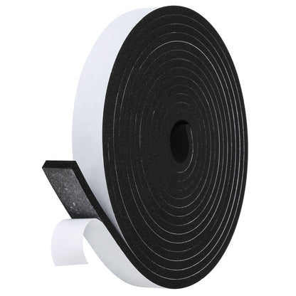 Fowong Foam Weather Strip – Intentional Living Draft Stopper in White or Black, 16ft No-Tool Door and Window Seal