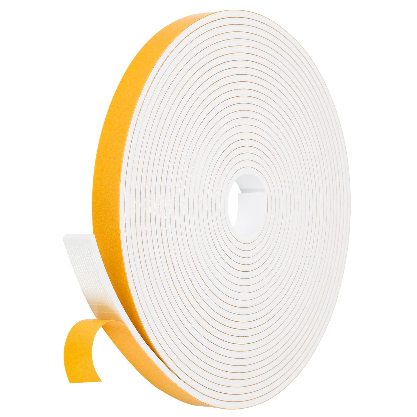 Fowong Foam Weather Strip – Intentional Living Draft Stopper in White or Black, 16ft No-Tool Door and Window Seal