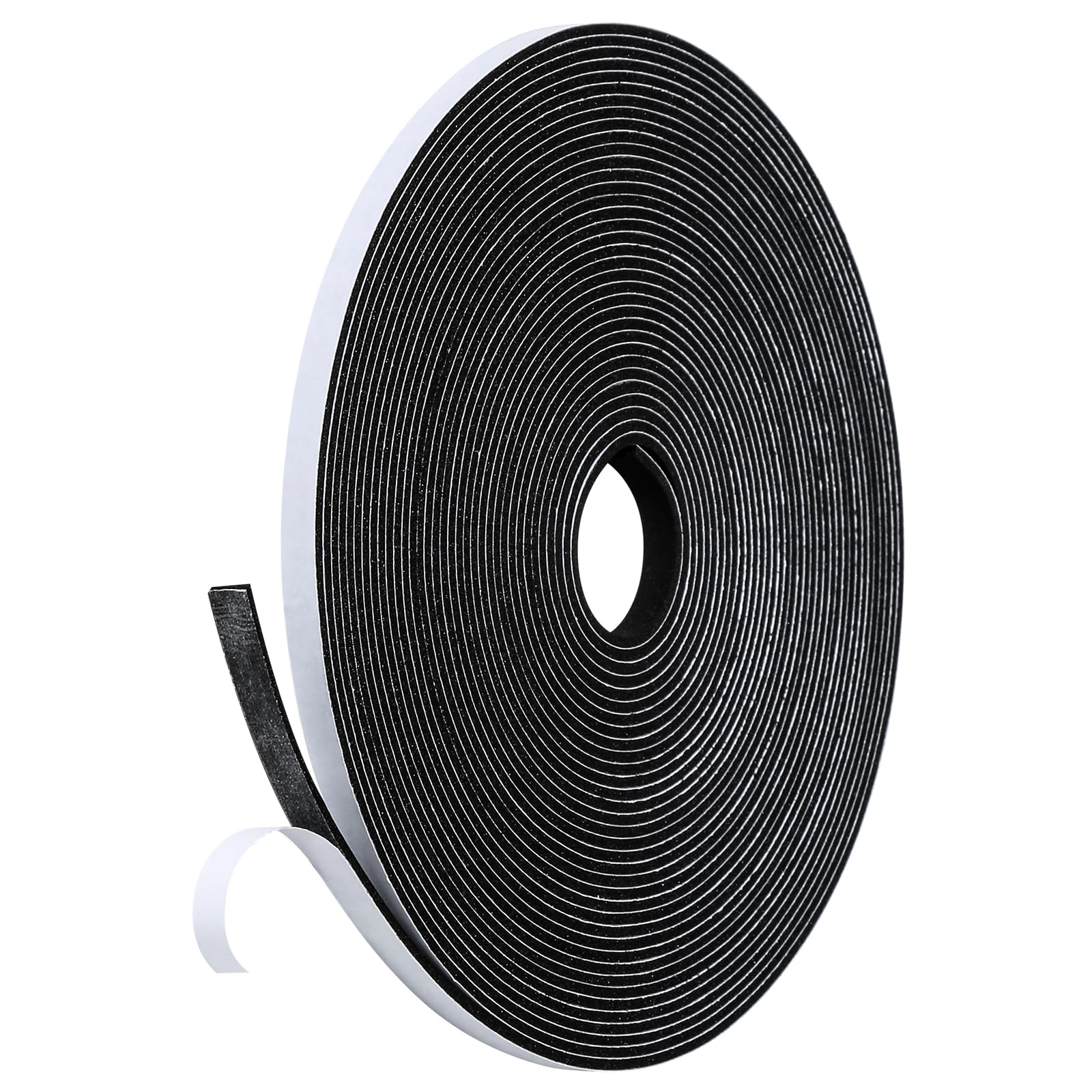 Fowong Foam Weather Strip – Intentional Living Draft Stopper in White or Black, 16ft No-Tool Door and Window Seal
