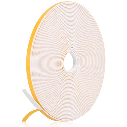 Fowong Foam Weather Strip – Intentional Living Draft Stopper in White or Black, 16ft No-Tool Door and Window Seal