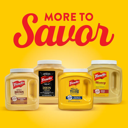 French's Classic Yellow Mustard, 105 oz – Large Family Mustard for Feeding Picky Eaters at Kids' Parties and Family Dinners