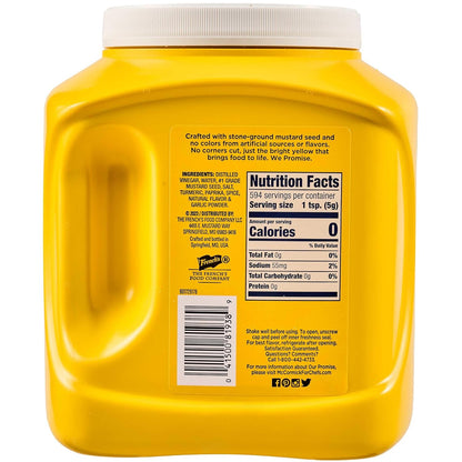 French's Classic Yellow Mustard, 105 oz – Large Family Mustard for Feeding Picky Eaters at Kids' Parties and Family Dinners