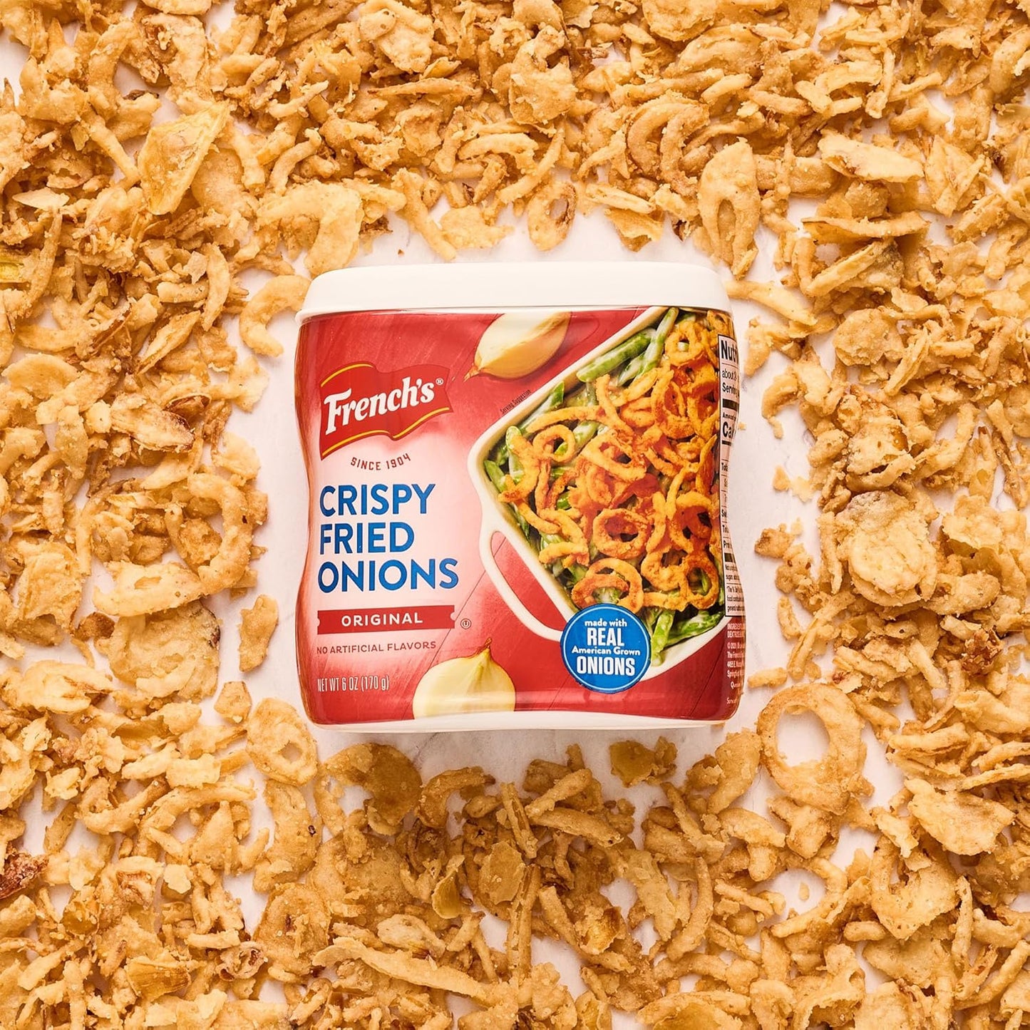 French's Crispy Fried Onions – Family-Friendly Crunchy Topping for Kid-Approved Dinners, 6 oz