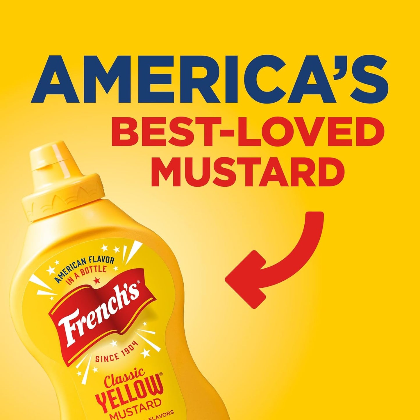 French's Stone-Ground Yellow Mustard – Camping & Picnic Condiment Pack for Grilled Sandwiches & Dips, 14 oz