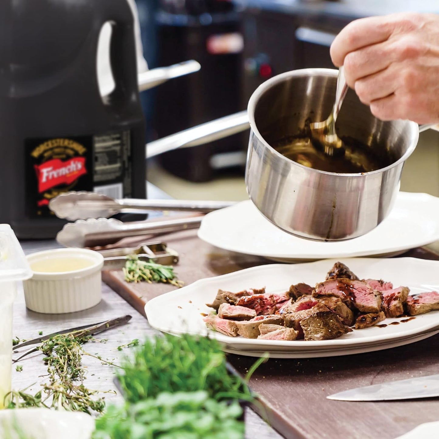 French's Worcestershire Sauce One Gallon – Clean-Label Umami Sauce for Air-Fryer Veggies, Lean Proteins, and Egg Dishes