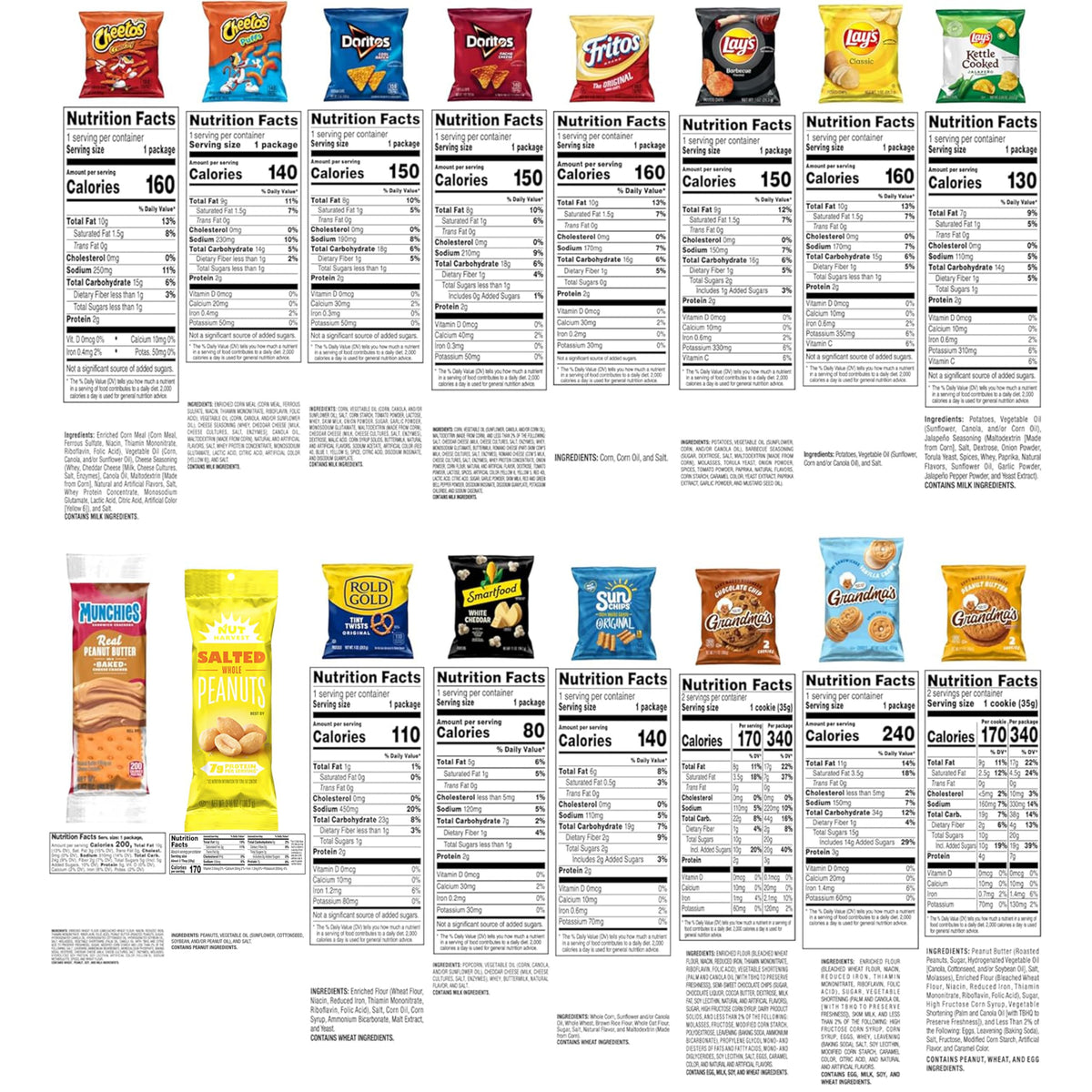 Frito-Lay Ultimate Classic Snacks Package – Single-Serve Kid Snacks for Car Rides and Playdates