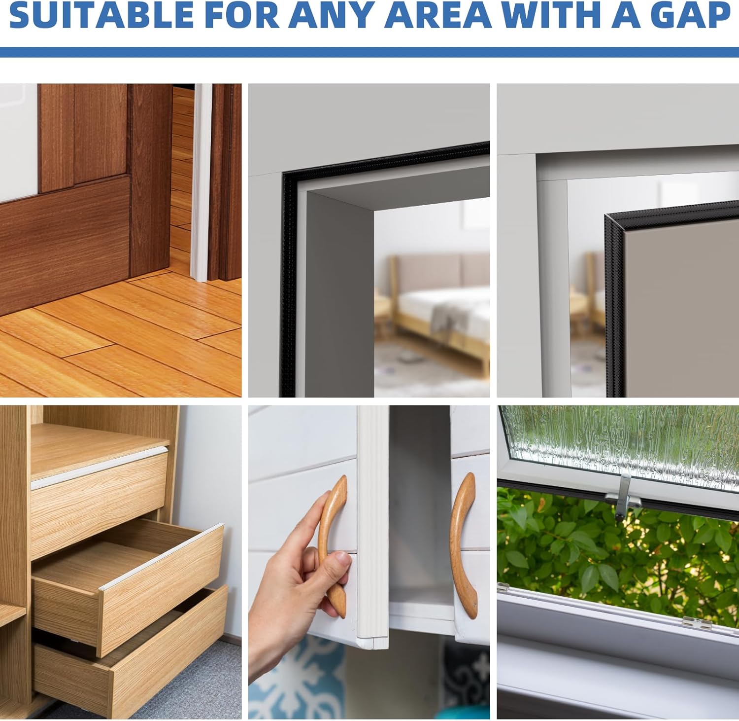 FrostGuard Black Foam Gap Filler – Streamlined Window Frame Light Blocker, Less-Is-More Home Seal Solution