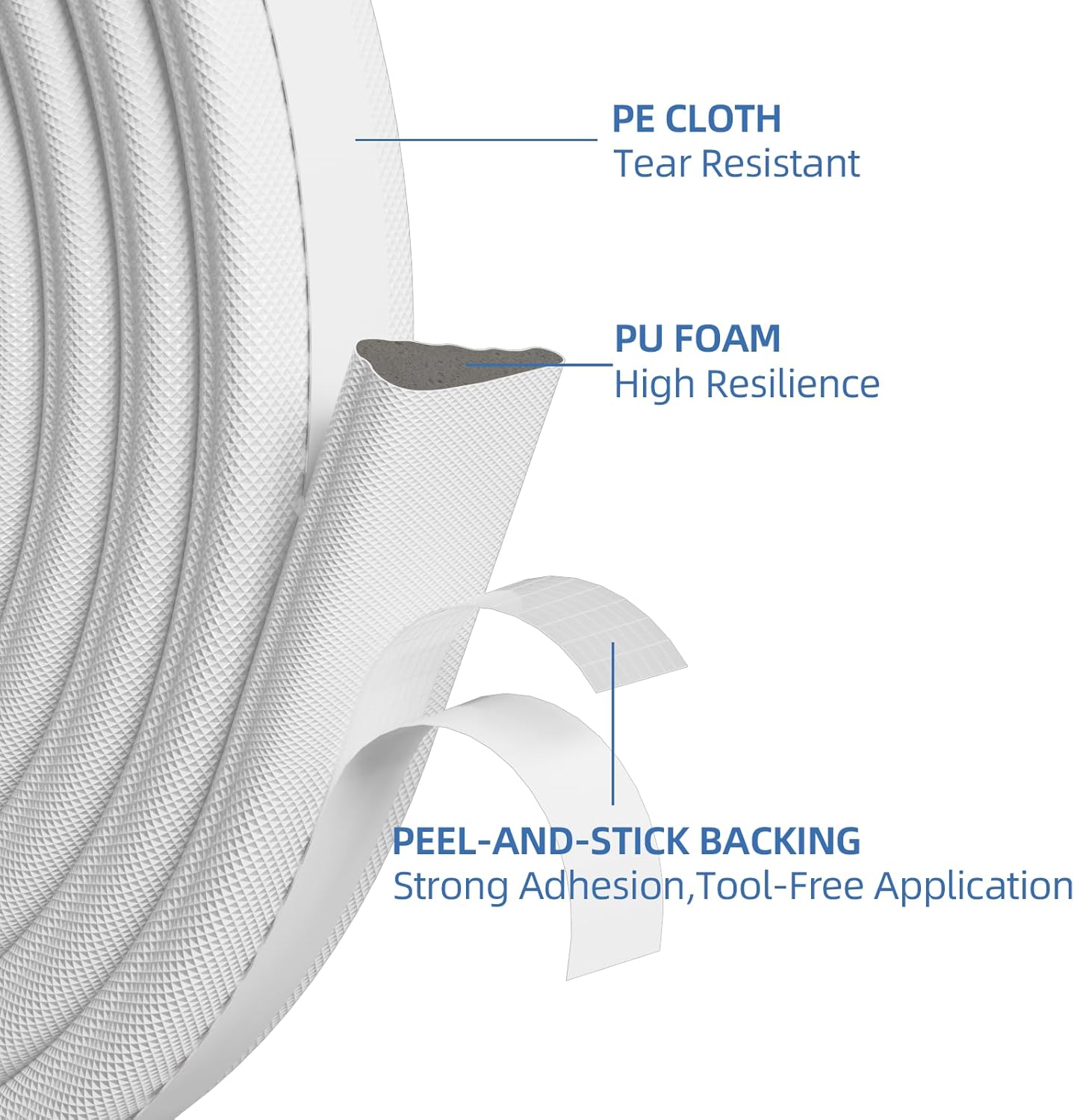 FrostGuard Black Foam Gap Filler – Streamlined Window Frame Light Blocker, Less-Is-More Home Seal Solution