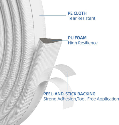 FrostGuard Black Foam Gap Filler – Streamlined Window Frame Light Blocker, Less-Is-More Home Seal Solution