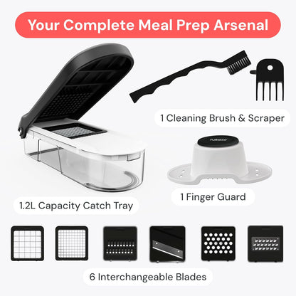 Fullstar Core Vegetable Chopper - Family Kitchen Safety Tool, Finger Guard Chopper for Kid-Involved Cooking