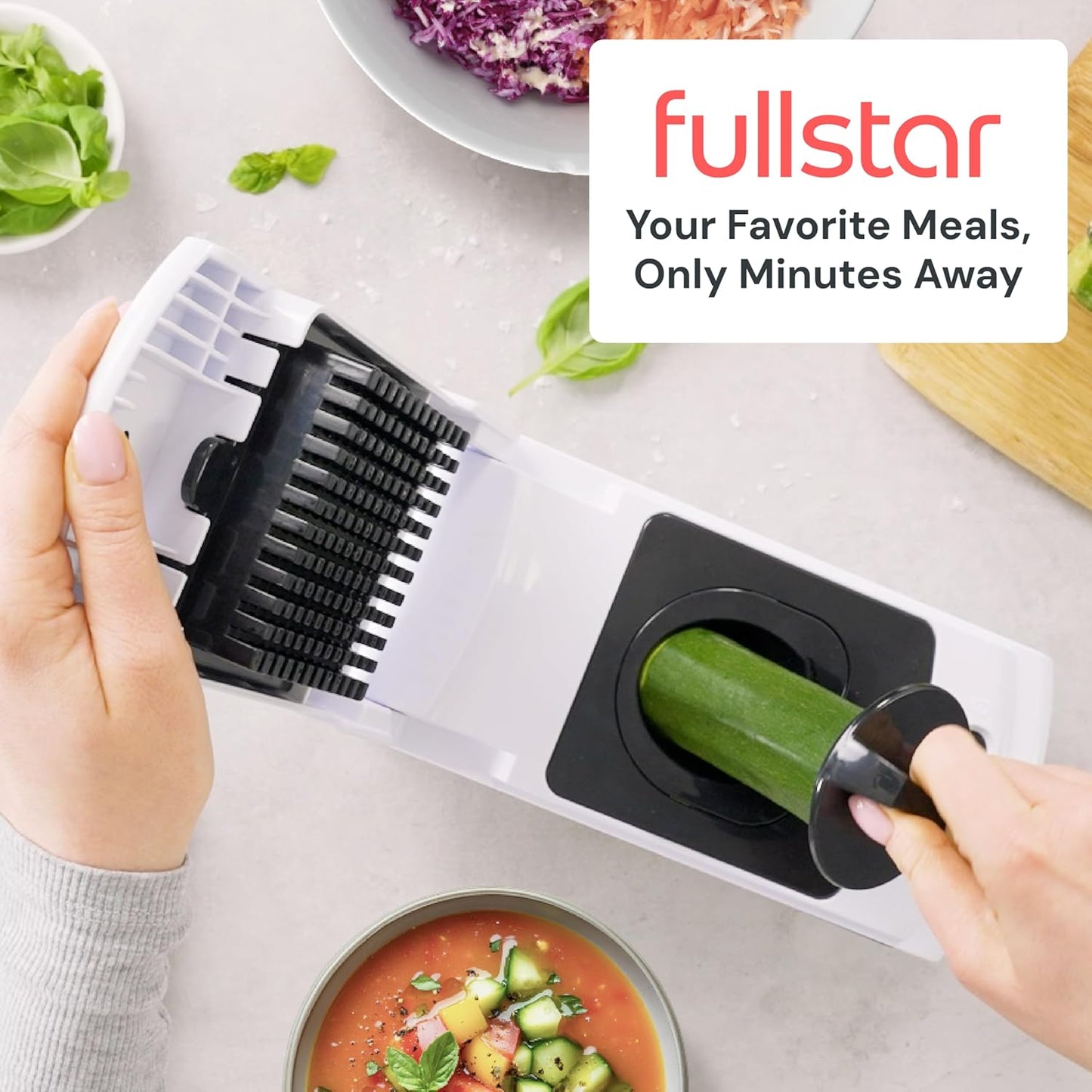 Fullstar The Original Pro Chopper – Meal Prep Time Saver for Working Home Cooks, Multi-Blade Vegetable Chopper and Spiralizer