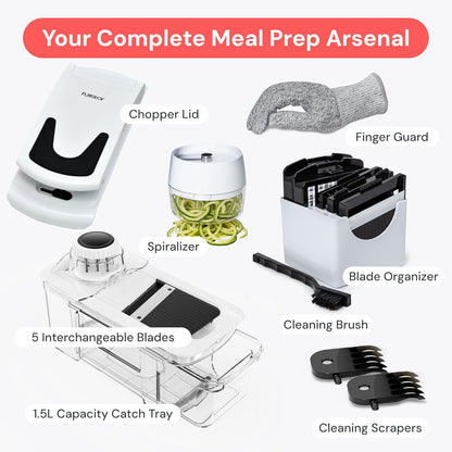 Fullstar XL Vegetable Chopper – Finger Guard Protected Mandoline Slicer for Beginner & Family Kitchens