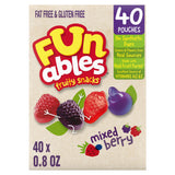 Funables Fruity Snacks, Gluten Free Berry Gummies for Healthy Grab and Go Commute and Travel Snack