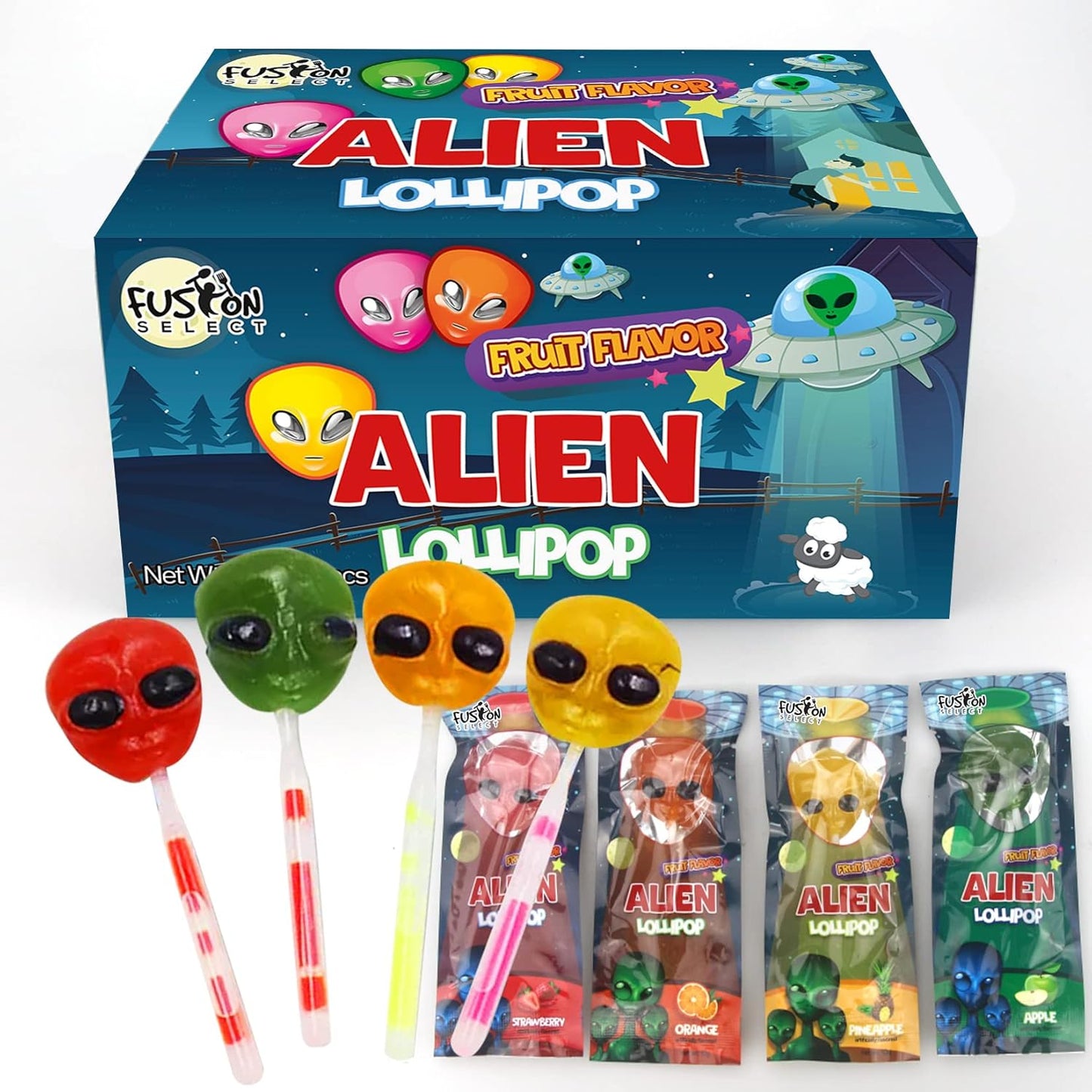 Fusion Select Halloween Variety Suckers – Grab-and-Go Candy for Outdoor Harvest Festivals, Block Parties & Yard Gatherings