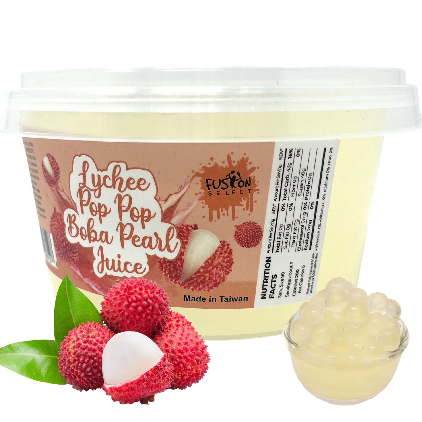 Fusion Select Strawberry Popping Boba – Stocking Stuffer and Party Gift for Home Bakers and Drink Creators