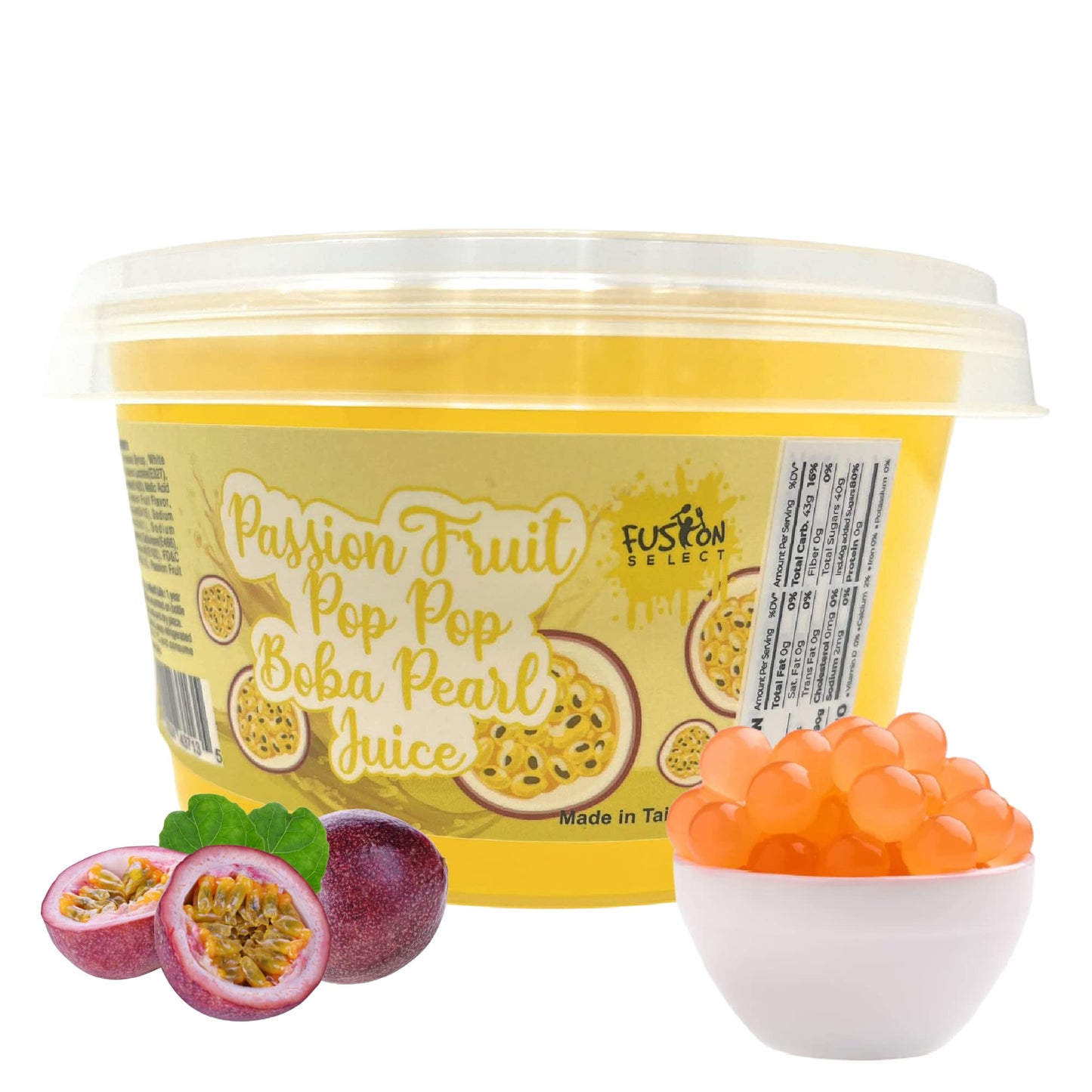 Fusion Select Strawberry Popping Boba – Stocking Stuffer and Party Gift for Home Bakers and Drink Creators
