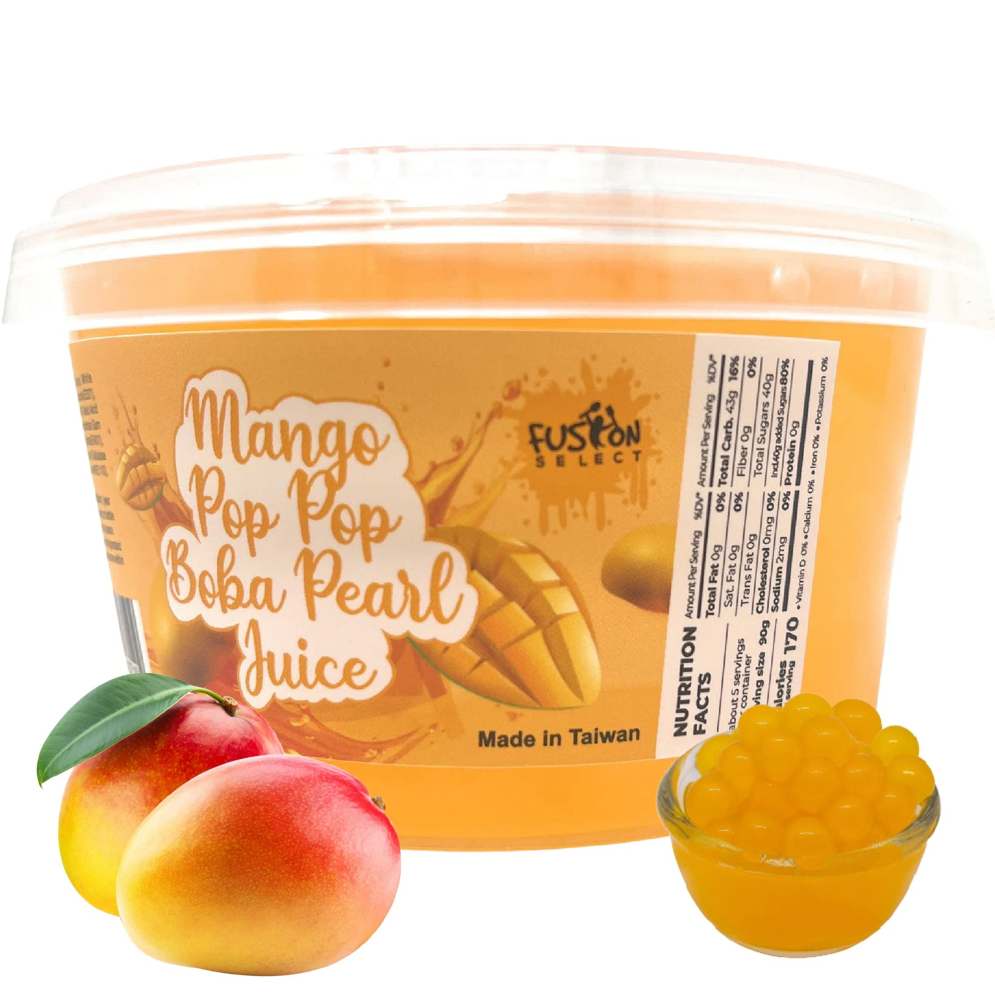 Fusion Select Strawberry Popping Boba – Stocking Stuffer and Party Gift for Home Bakers and Drink Creators