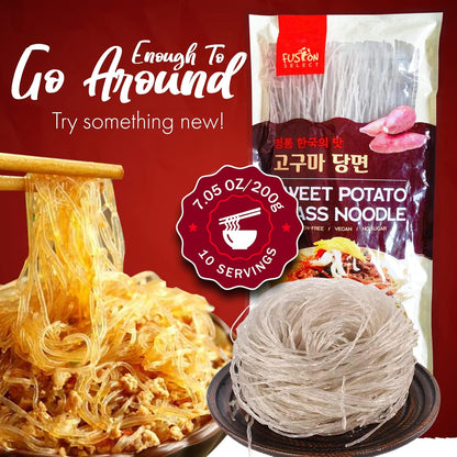 Fusion Select Sweet Potato Glass Noodles – Container-Ready Noodle for Batch Lunch Prep, Low-Calorie