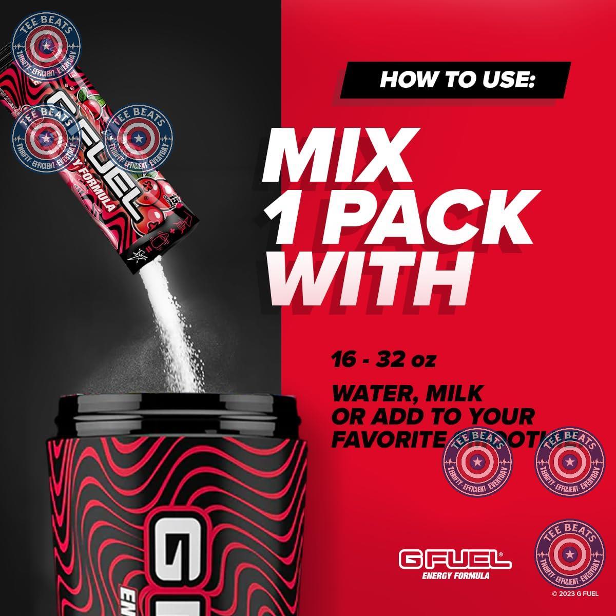 G Fuel PewDiePie Zero Sugar Energy Sachets – Pre-Workout Option for Mature Teen Gamers Aged 16 and Up