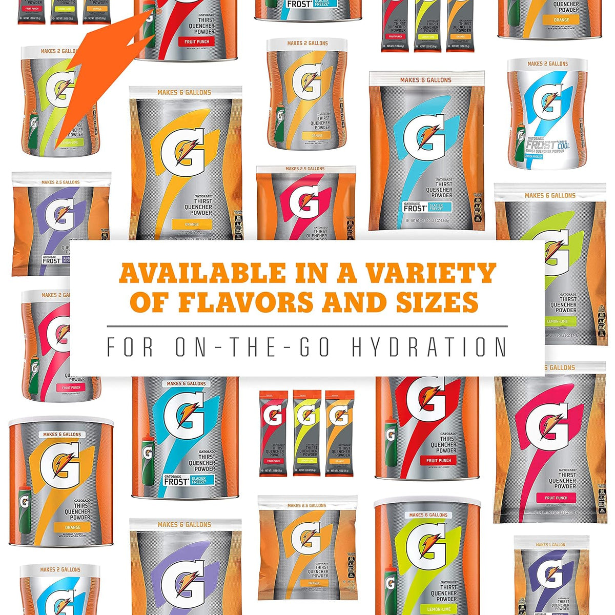 Gatorade Hydration Powder Sticks – Performance Support for Gym Sessions and Home Workouts, 3 Flavor Pack