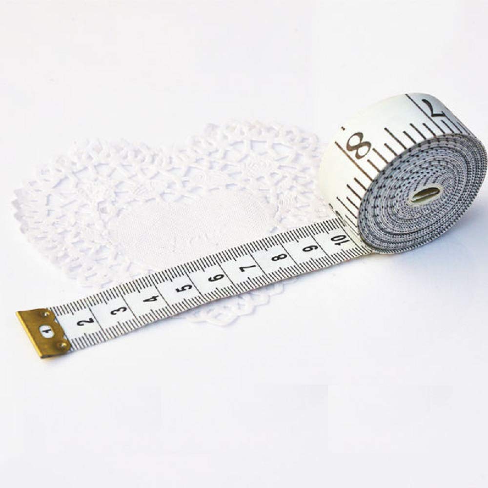 GDMINLO Flexible Measuring Tape – Craft Room Workhorse, Quick-Read White Vinyl Ruler with Metal End Tabs