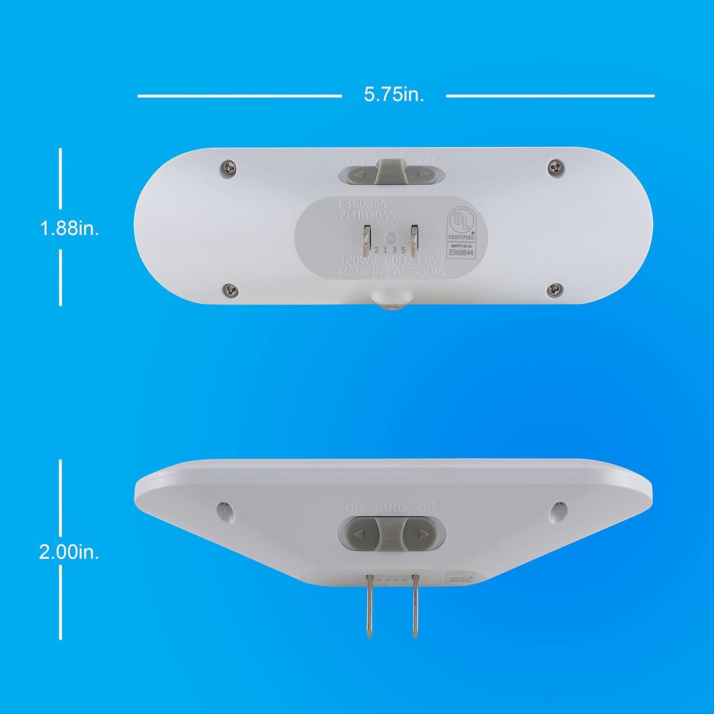 GE Ultrabrite Plug-In LED Bar – Single-Switch Simplicity Night Light for Closet, Pantry and Laundry Room