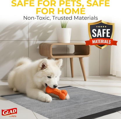 Glad for Pets Black Charcoal Puppy Pads - Stress-Free Whelping Box Liner for Mother Dog Comfort, 28 x 30 in, 100 Count