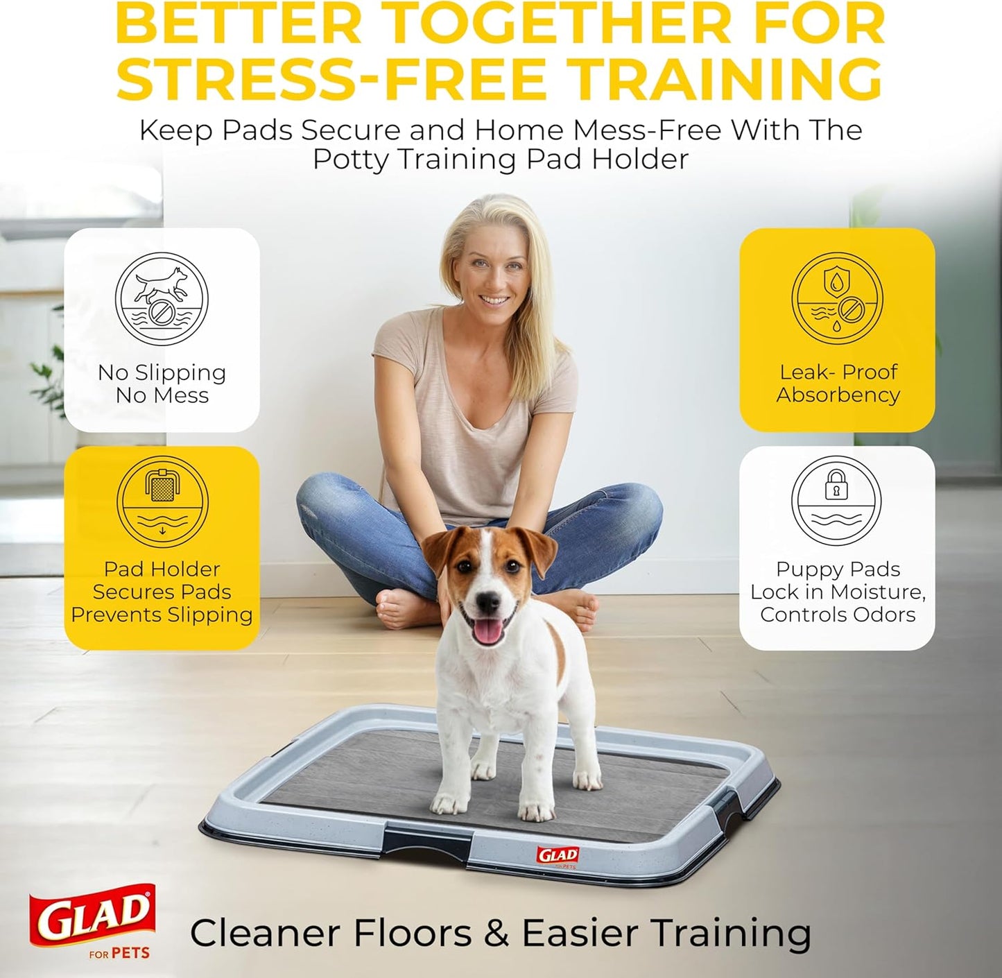 Glad for Pets Black Charcoal Puppy Pads - Stress-Free Whelping Box Liner for Mother Dog Comfort, 28 x 30 in, 100 Count