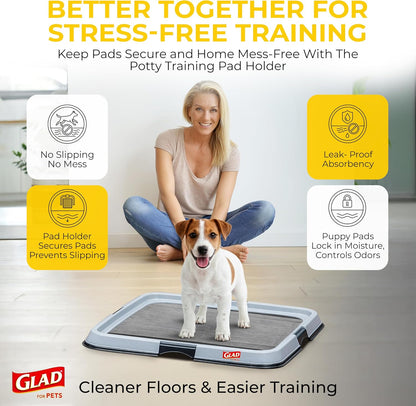 Glad for Pets Black Charcoal Puppy Pads - Stress-Free Whelping Box Liner for Mother Dog Comfort, 28 x 30 in, 100 Count