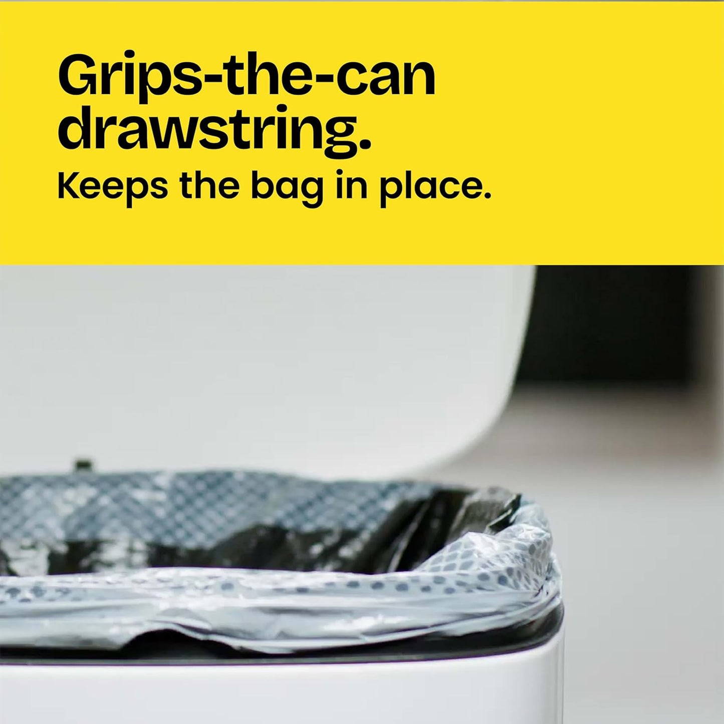 Glad ForceFlex 13 Gallon Trash Bags Gain Original – Reliable, No-Slip Drawstring for Efficient Home Office Lunches