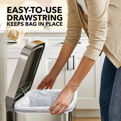 Glad ForceFlex Tall Kitchen Trash Bags – RipGuard Leak-Proof Liners for Sharp Waste, Febreze Fresh Clean, 140 Count