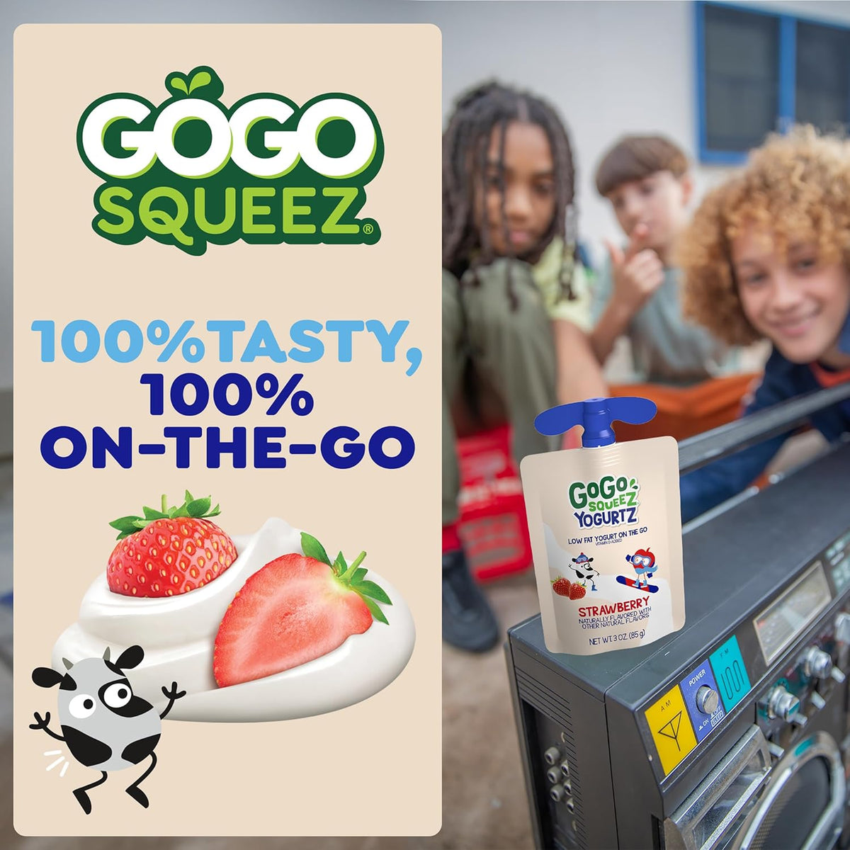GoGo squeeZ yogurtZ Airport Day Provision – TSA Friendly Squeezable Yogurt for Family Vacations, Individually Wrapped 3 oz Pouches