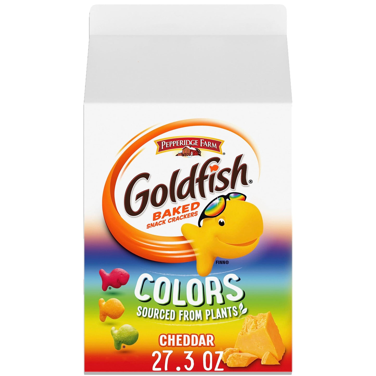 Goldfish Cheddar Cheese Crackers – Easy-Pour Snack for the Car Cup Holder, Gym Bag, and Camping Cooler, 27.3 oz Family Size