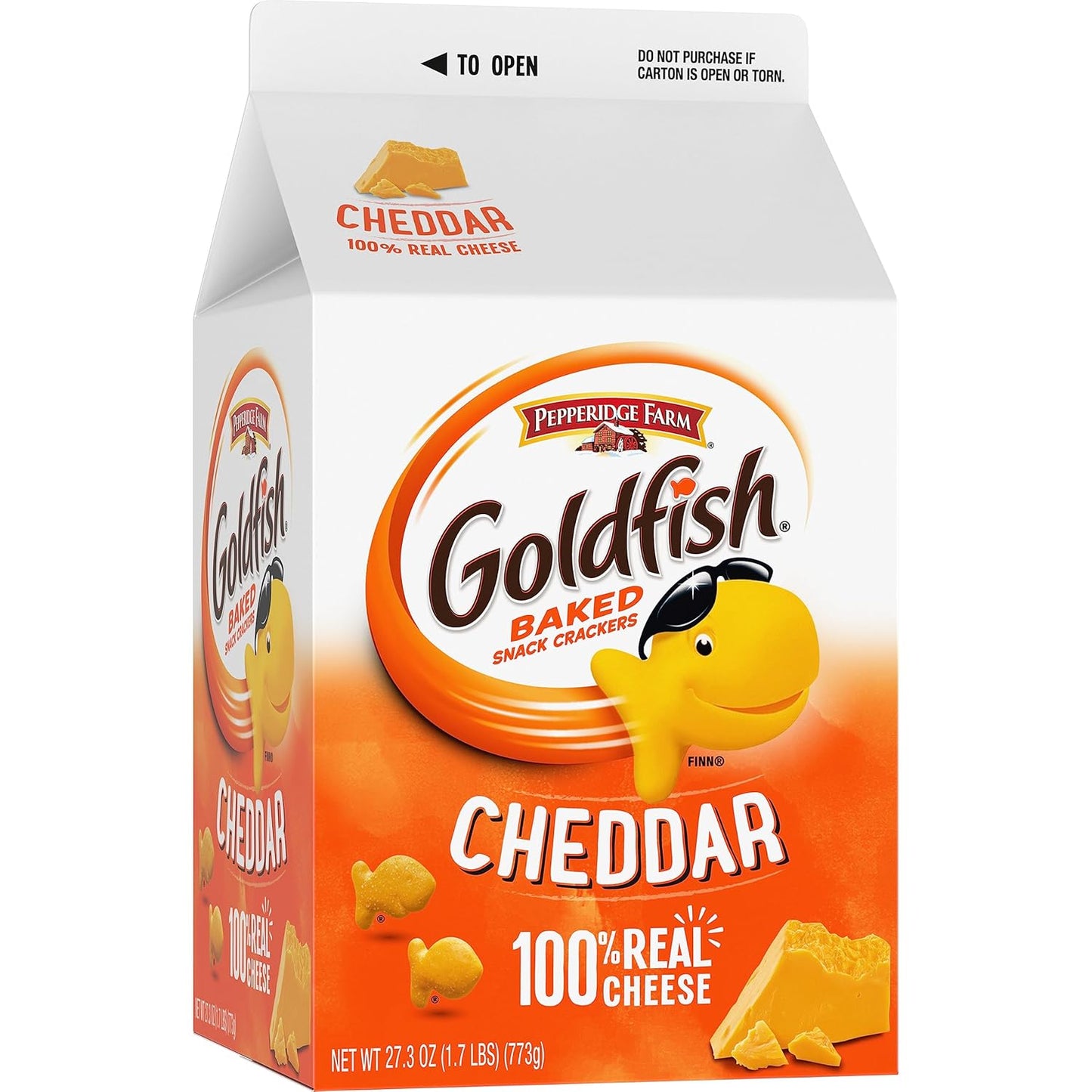 Goldfish Cheddar Cheese Crackers – Portable Snack for Hiking Backpacks, Road Trips, and Park Picnics, 27.3 oz Bulk Carton