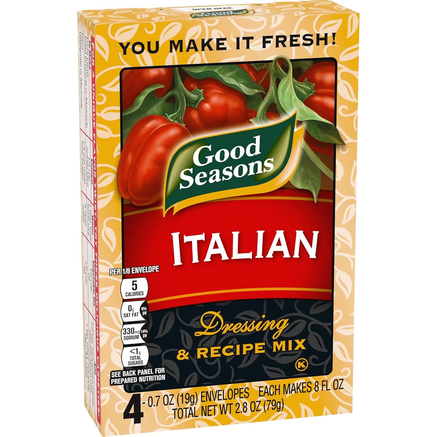 Good Seasons Italian Herb Seasoning – Clutter-Free Dry Mix Packets for Organized Small-Space Cooking, 4 ct Box