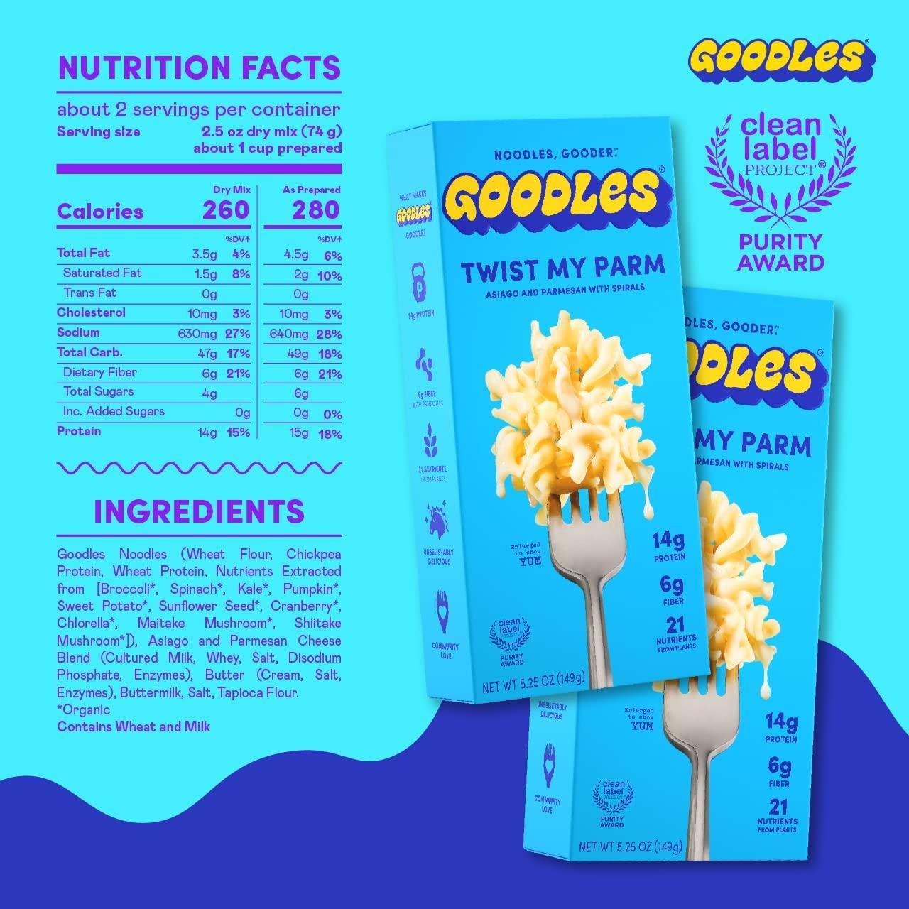 Goodles Twist My Parm Asiago and Parmesan Spirals – No-Carb-Crash Lunch for Back-to-Back Meetings