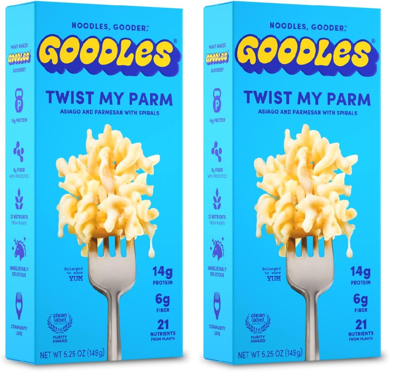 Goodles Twist My Parm Asiago and Parmesan Spirals – No-Carb-Crash Lunch for Back-to-Back Meetings