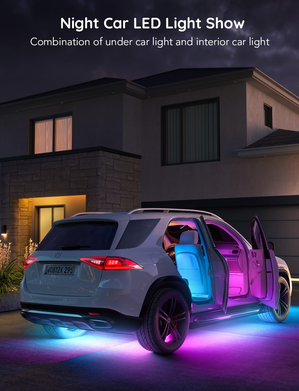 Govee Car LED Strip Lights – Modern Home Atmosphere Upgrade, Music Sync LED Strip for Car Cabin