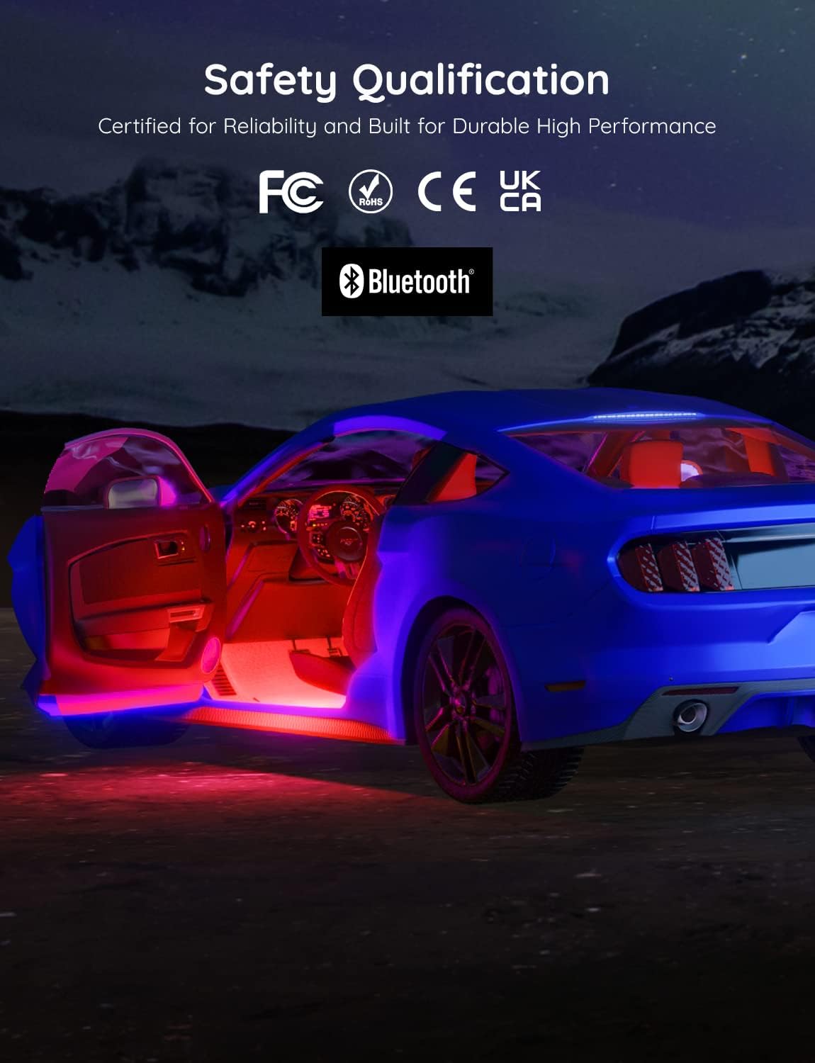 Govee Car LED Strip Lights – Modern Home Atmosphere Upgrade, Music Sync LED Strip for Car Cabin