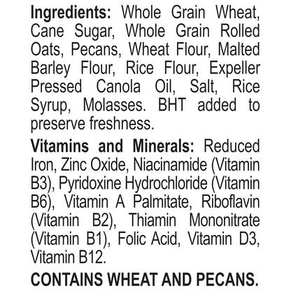 Great Grains Crunchy Pecan Cereal – Filling Whole Grain Cereal That Satisfies Hunger Through the Morning, 19 Ounce
